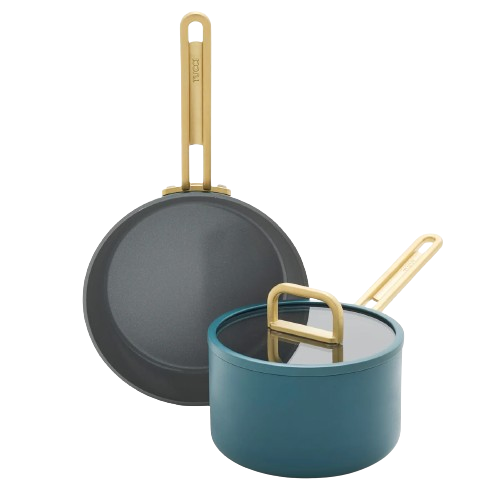 STANLEY TUCCI CERAMIC NONSTICK 3-PIECE MINI SET VENETIAN TEAL